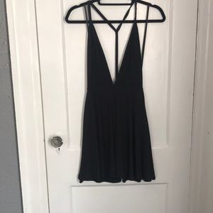 NBDx Naven black deep V mini dress size s